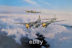 Frappe éclair par Robert Taylor, art de l'aviation signé par les As de la Seconde Guerre mondiale du P-38