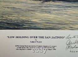 Grande Poignée Basse Robert Taylor L. E. Estampe Signée par le Président George H. W. Bush