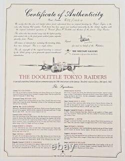 Impression signée des Doolittle Raiders par Robert Taylor, Ed Ltd et COA scellé Original