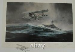 LANCEMENT CONTRE LE BISMARCK par Robert Taylor avec COA 4 Signature du pilote Rare 14/25