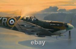 La Force de l'aigle par Robert Taylor signée par trois pilotes de Spitfire de l'escadron Eagle