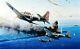 La Bataille De La Mer De Corail Par Robert Taylor Signée Par 5 Pilotes De Bombardiers En Piqué De La Seconde Guerre Mondiale