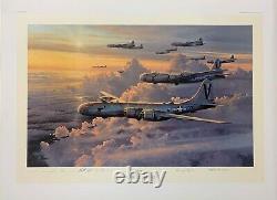La valeur dans le Pacifique par Robert Taylor Épreuve d'artiste signée par l'équipage de B-29 et de B-17