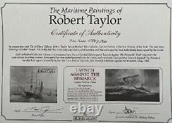 Lancement contre le Bismarck Robert Taylor LE Print avec des peintures maritimes Livre
