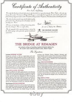 Le pont de Remagen - lithographie militaire signée en édition limitée de Robert Taylor