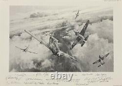 Les Aigles se Divisent par Robert Taylor, signé par 16 As de la Luftwaffe et des Mustang de la Seconde Guerre mondiale