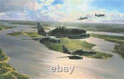 Les Oiseaux de Tempête s'élèvent par Robert Taylor, dédicacé par quatre pilotes de chasse de la Luftwaffe