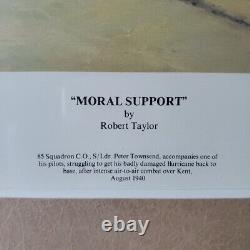 Lithographie de Robert Taylor signée SOUTIEN MORAL Très Bon