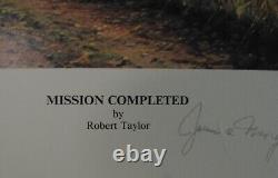 MISSION TERMINÉE par ROBERT TAYLOR avec 5 signatures d'équipage COA
