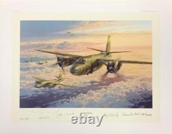 Mission Marauder par Robert Taylor, art aérien signé par 6 pilotes de B-26 Marauder