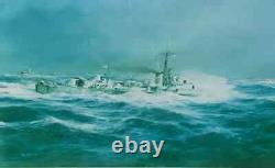 Montbatten de Birmanie signé Édition Limitée Marine Royale HMS Cavalier Impression de Robert Taylor