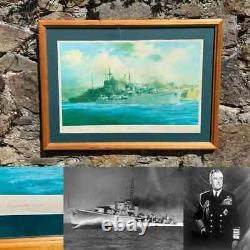 Mountbatten de Birmanie a signé l'édition limitée de la Marine Royale HMS Kelly Print de Robert Taylor