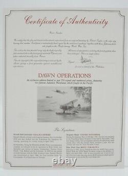 OPÉRATIONS A L'AUBE par Robert Taylor avec COA 3 Signatures de Pilotes