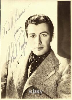 Photographie autographiée dédicacée de Robert Taylor