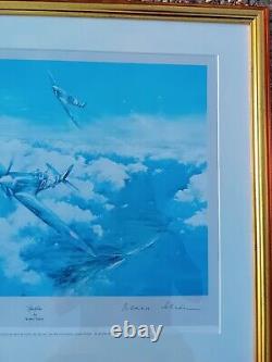 Première édition Spitfire par Robert Taylor, estampe signée Douglas Bader Johnnie Johnson