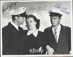 ROBERT YOUNG LEW AYRES RUTH HUSSEY - PHOTO SIGNÉE DU CAST DE 1937