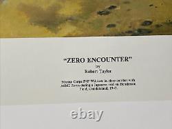 'Rencontre Zéro par Robert Taylor - Estampe d'art signée, jamais accrochée, ailes'