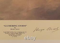 Réunion de Robert Taylor Gathering Storm Impression & Certificat Signé x4 Pilotes de la Luftwaffe de la Seconde Guerre mondiale