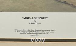 Robert Taylor Art Aérien SOUTIEN MORAL 1985 Artiste et Pilote Signé