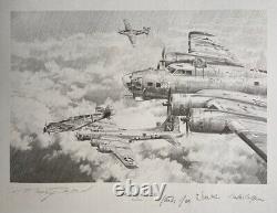 Robert Taylor: COURIR LE GAUNTLET Maîtres de l'Air Aviation Art Pencil Print