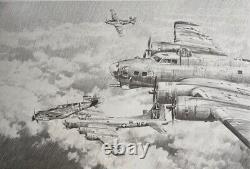 Robert Taylor: COURIR LE GAUNTLET Maîtres de l'Air Aviation Art Pencil Print
