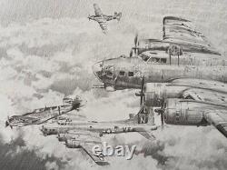 Robert Taylor: COURIR LE GAUNTLET Maîtres de l'Air Aviation Art Pencil Print