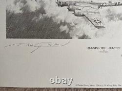 Robert Taylor: COURIR LE GAUNTLET Maîtres de l'Air Aviation Art Pencil Print
