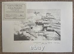 Robert Taylor: COURIR LE GAUNTLET Maîtres de l'Air Aviation Art Pencil Print