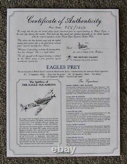 Robert Taylor Eagles Prey Affiche d'art de l'aviation de la Seconde Guerre mondiale à collectionner en parfait état