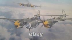 Robert Taylor FRAPPE ÉCLAIR P-38 avec 4 signatures/COA