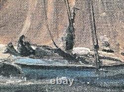 Robert Taylor Hornblower et l'Atropos 1987 Lithographie Crayon-Signé Menthe Rare