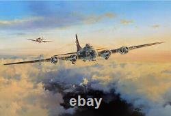 Robert Taylor LA MAIN SECOURABLE 2 Sig MASTERS OF THE AIR MINT B-17 Aviation Art Print