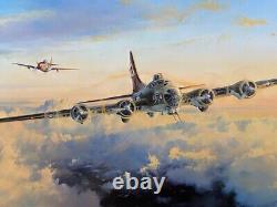 Robert Taylor LA MAIN SECOURABLE 2 Sig MASTERS OF THE AIR MINT B-17 Aviation Art Print