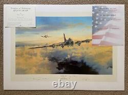 Robert Taylor LA MAIN SECOURABLE 2 Sig MASTERS OF THE AIR MINT B-17 Aviation Art Print