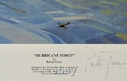 Robert Taylor L'impression d'aviation de la Seconde Guerre mondiale signée à la main 'Force ouragan'