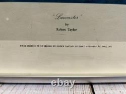Robert Taylor Lancaster Impression Signée Édition Limitée RAF WW2 Bombardier Aviation Encadrée