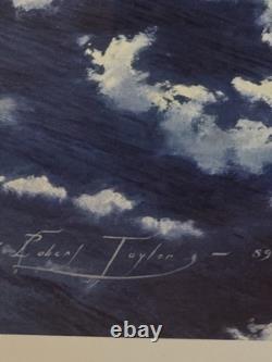 Robert Taylor Midway WWII Art Signé par Dick Best Rare 99/120 Tirage Encadré