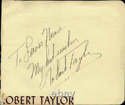 Robert Taylor Note Autographiée