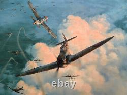 Robert Taylor RÉPONSE VALEUREUSE 12 Sig MINT! Impression d'art de l'aviation de la Bataille d'Angleterre
