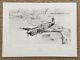 Robert Taylor RÉquins Du DÉsert Curtiss P-40 7 Signature ! Impression D'art Aéronautique Au Crayon