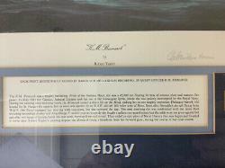 Seconde Guerre mondiale Marine de guerre allemande KM Bismarck Robert Taylor Signé Encadré Imprimé 27 x 22