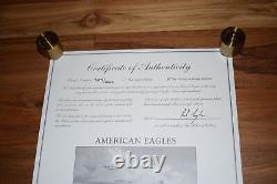 Tc Aigles Américains par Robert Taylor Signé Chuck Yeager-obee Obrien-coa (spr5)