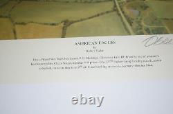 Tc American Eagles par Robert Taylor Signé Chuck Yeager-obee Obrien-coa (spr6)