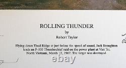 Tonnerre roulant par Robert Taylor Remarque avec COA 4 Pilotes Signature Rare 7/25