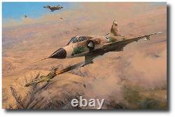 Un MiG Abattu par Robert Taylor Mirage Israeli Air Force Giclee Toile Ed