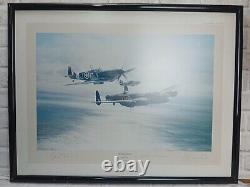 Vol commémoratif - Impression signée de Robert Taylor Spitfire Hurricane Lancaster
