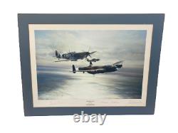 Vol commémoratif de Robert Taylor - Impression signée Spitfire Hurricane Lancastre Charity